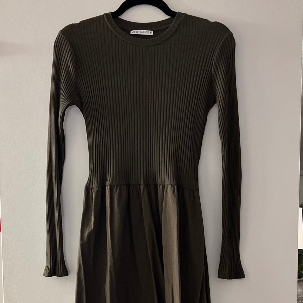 ZARA Long Sleeve Midi Dress | Size Small | Classic & Chic